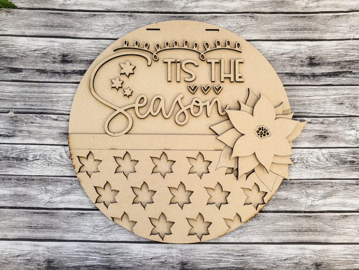 Unfinished DIY sign for crafters that you will receive.