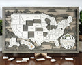 Puzzel map of the United States. Place the puzzle pieces in the states you have traveled.