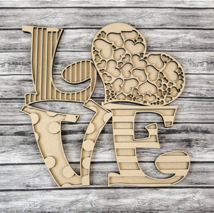 Unfinished DIY sign for crafters that you will receive.