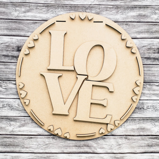 Unfinished DIY sign for crafters that you will receive.