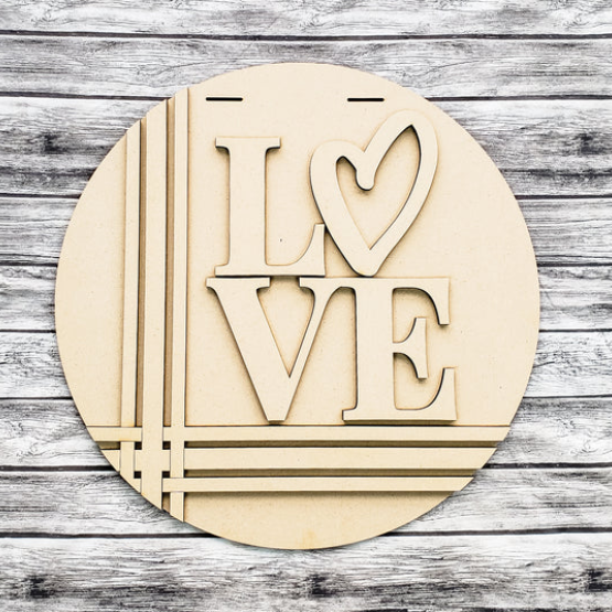 Unfinished DIY sign for crafters that you will receive.