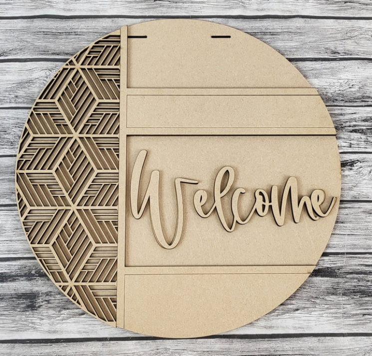 Unfinished DIY sign for crafters that you will receive.