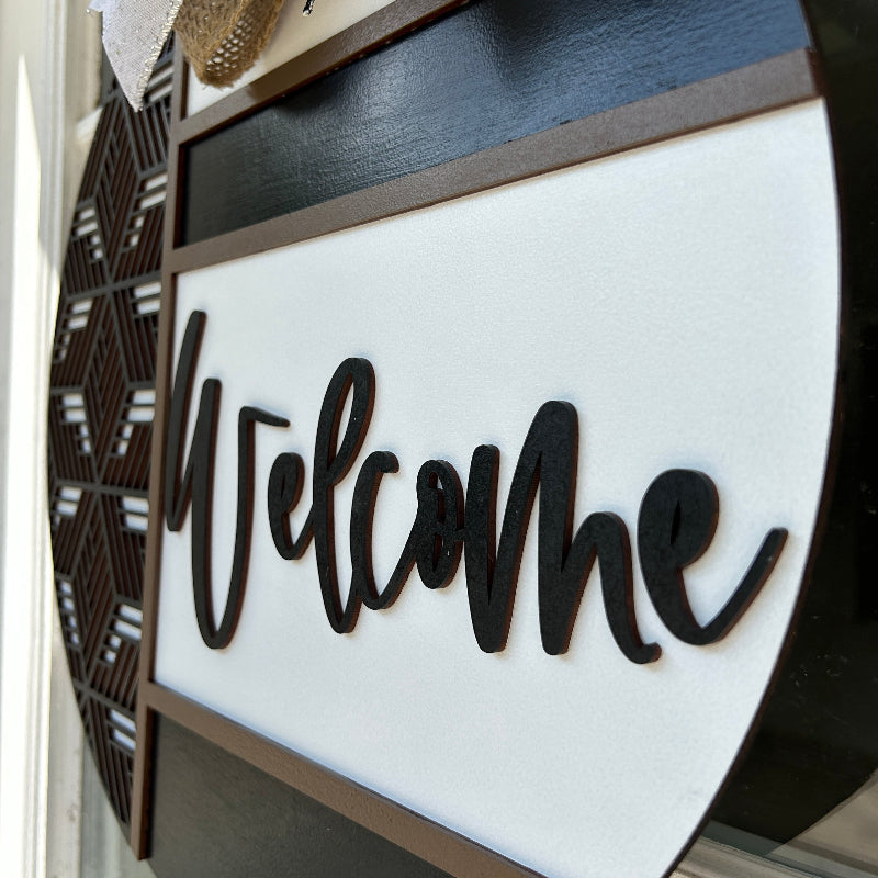 Showing the 3d layers of the finished sign.