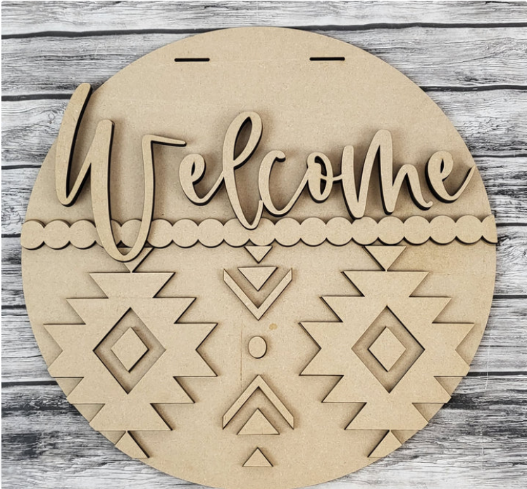 Unfinished DIY sign for crafters that you will receive.