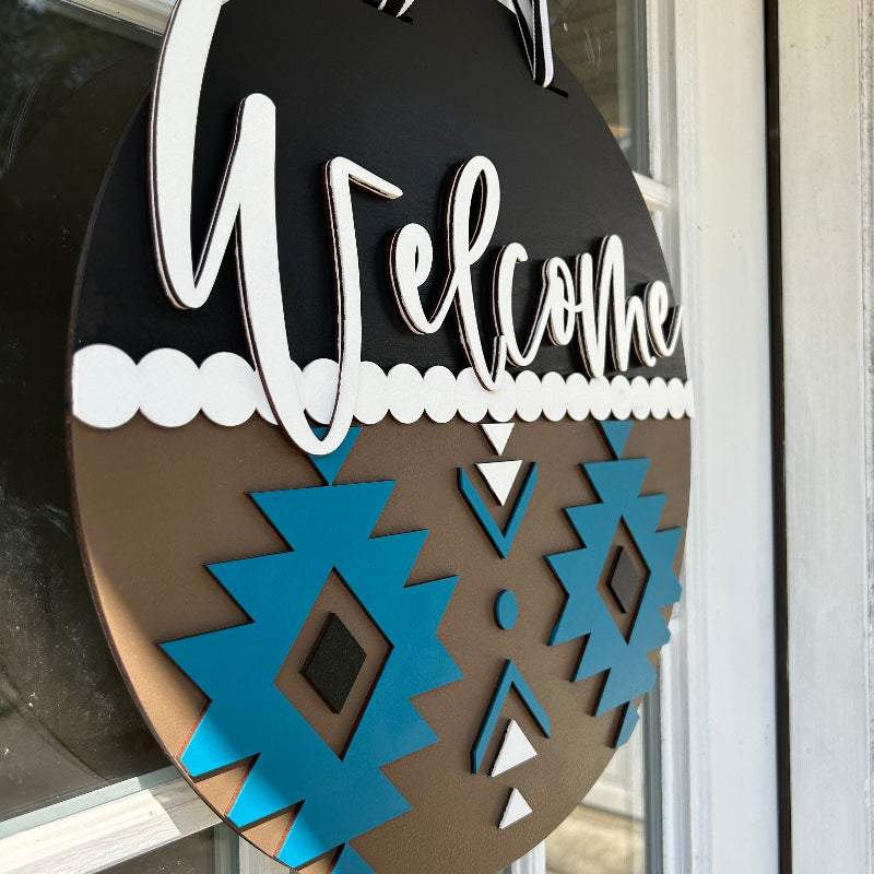 Showing the 3d layers of the finished sign.