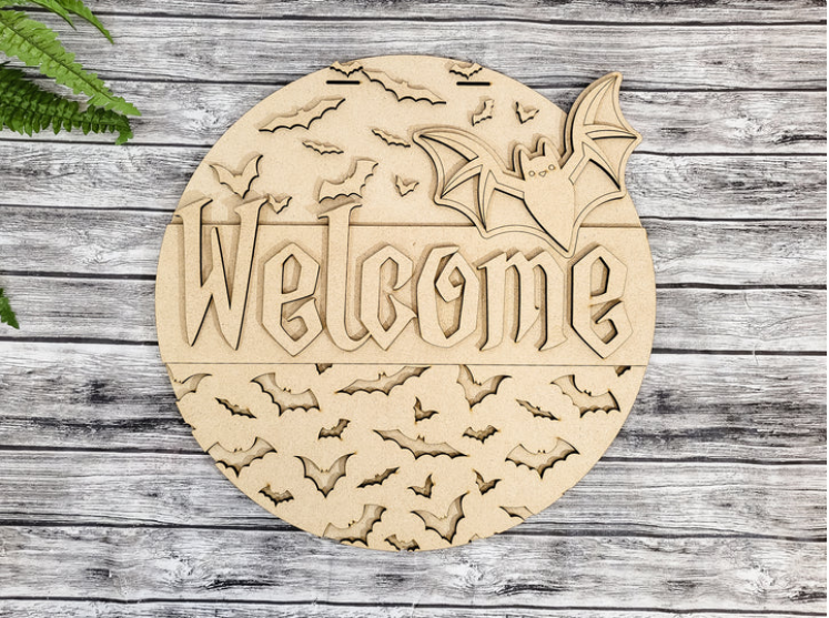 Unfinished DIY sign for crafters that you will receive.