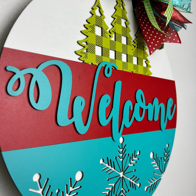 Showing the 3d layers of the finished sign.