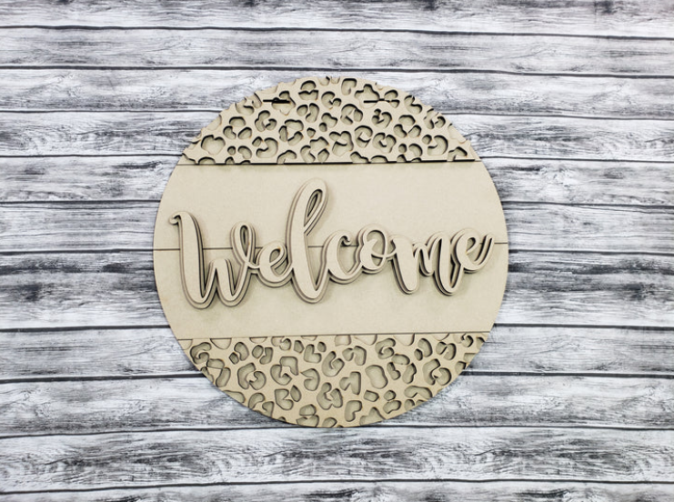 Unfinished DIY sign for crafters that you will receive.