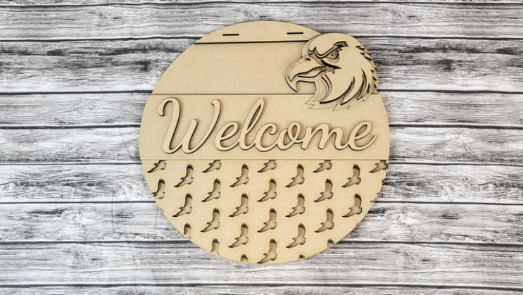 Unfinished DIY sign for crafters that you will receive.