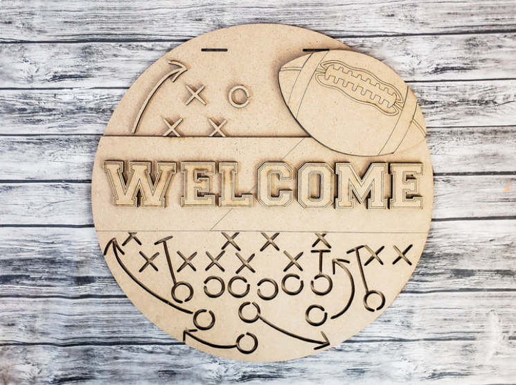 Unfinished DIY sign for crafters that you will receive.