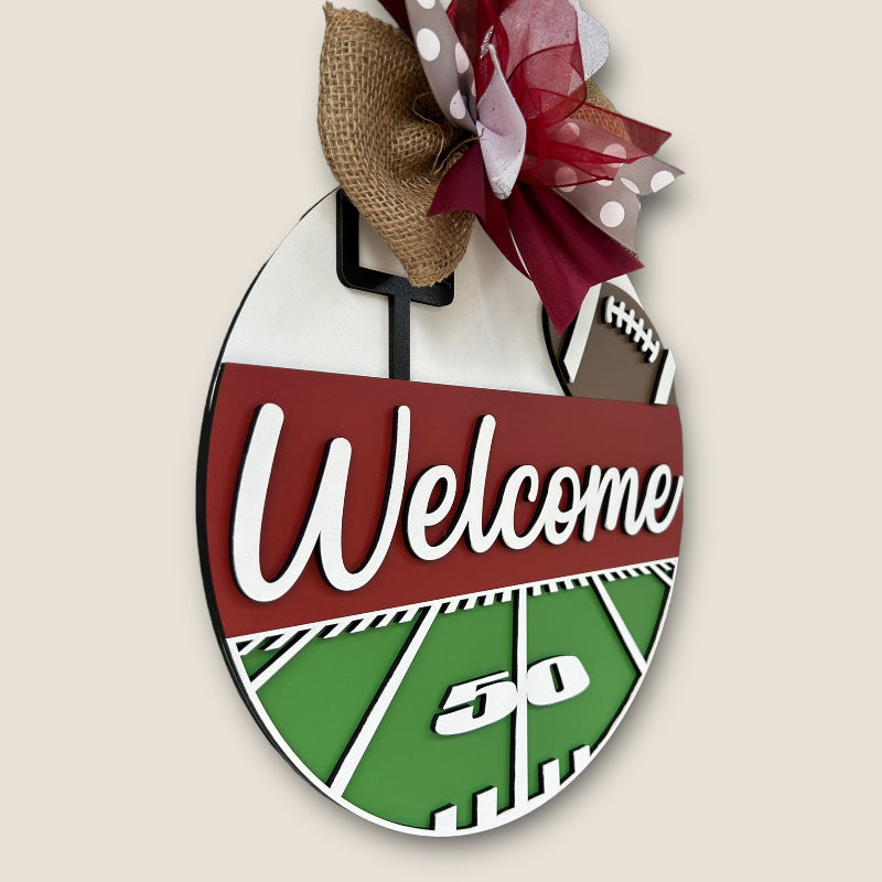 Showing the 3d layers of the finished sign.
