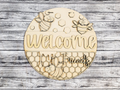 Unfinished DIY sign for crafters that you will receive.
