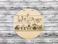 Unfinished DIY sign for crafters that you will receive.