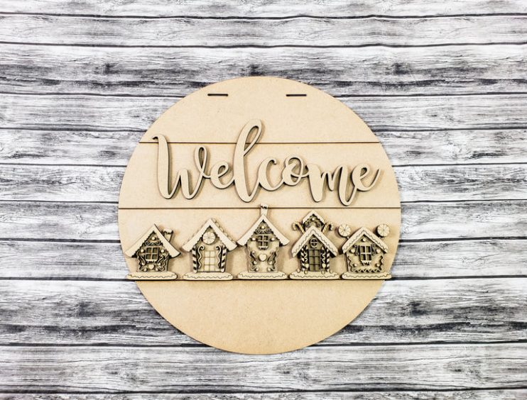 Unfinished DIY sign for crafters that you will receive.