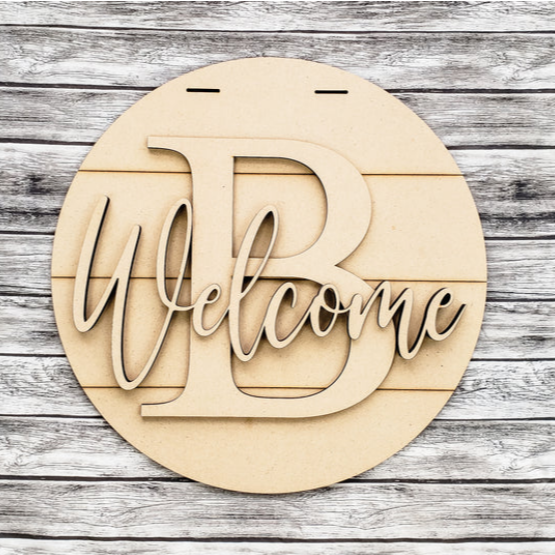 Unfinished DIY sign for crafters that you will receive.
