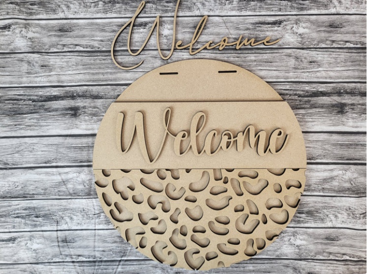Unfinished DIY sign for crafters that you will receive.