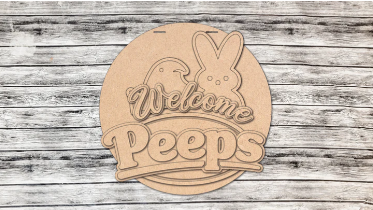 Unfinished DIY sign for crafters that you will receive.