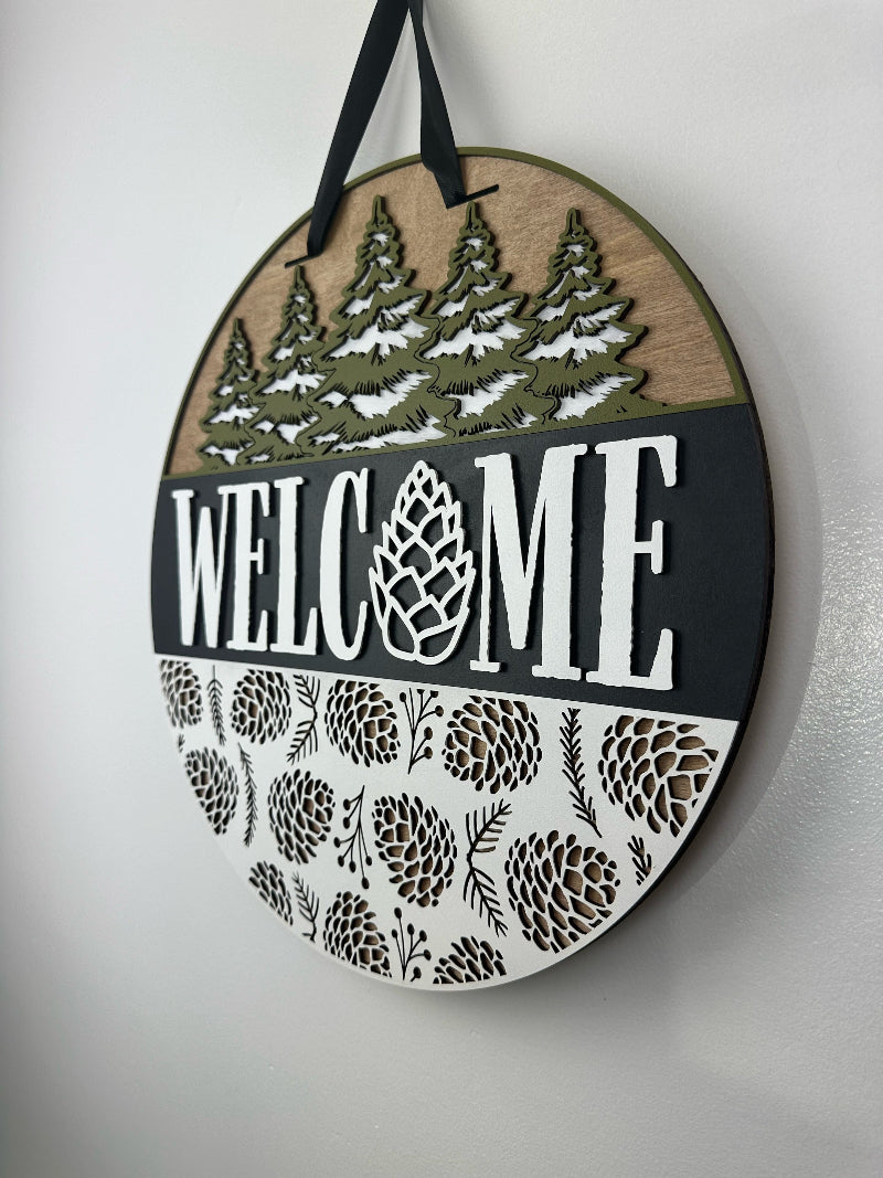 Showing the 3d layers of the finished sign.