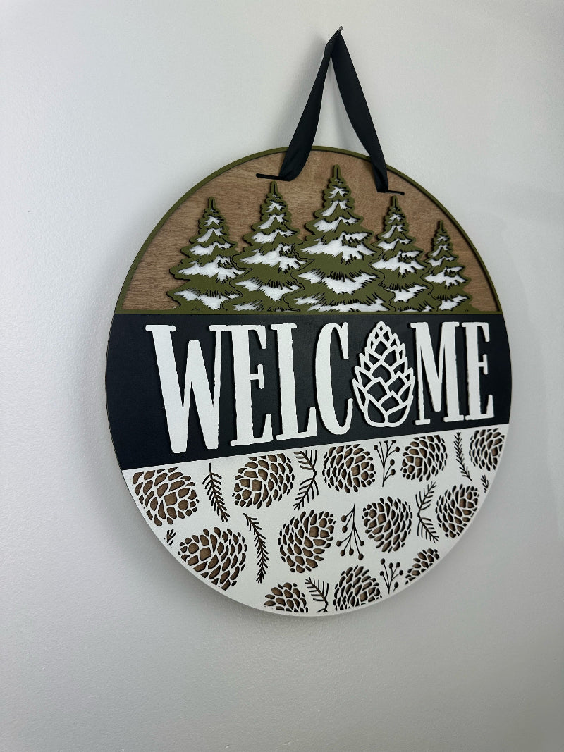 Showing the 3d layers of the finished sign.