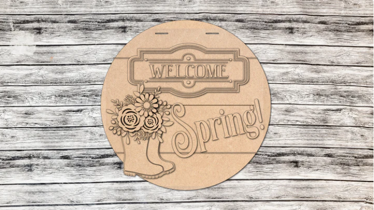 Unfinished DIY sign for crafters that you will receive.