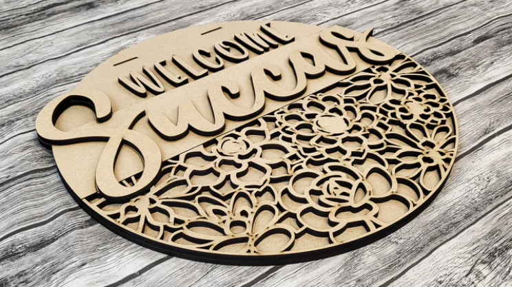 Unfinished DIY sign for crafters that you will receive.