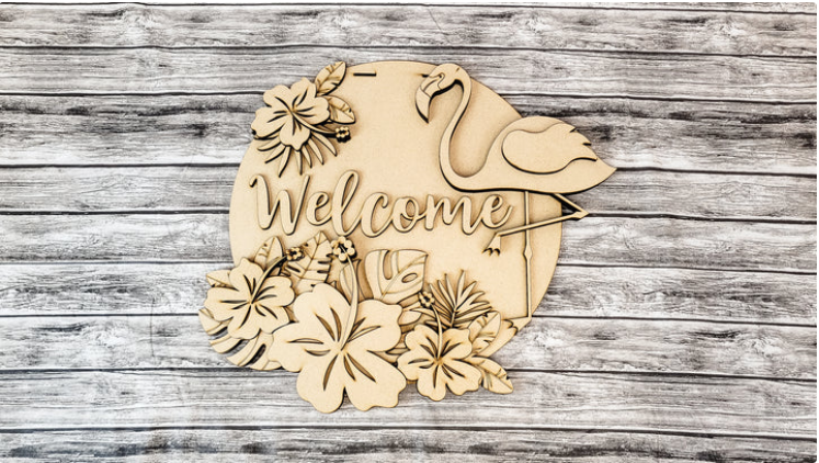 Unfinished DIY sign for crafters that you will receive.