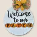 Welcome to our patch fall sign for a front door.