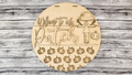 Unfinished DIY sign for crafters that you will receive.