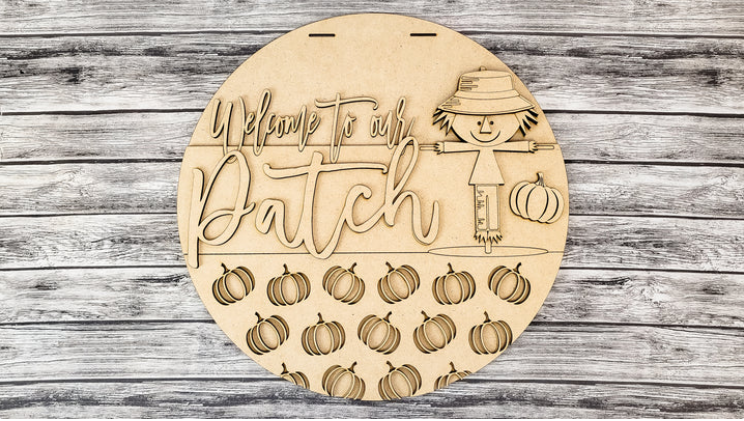 Unfinished DIY sign for crafters that you will receive.