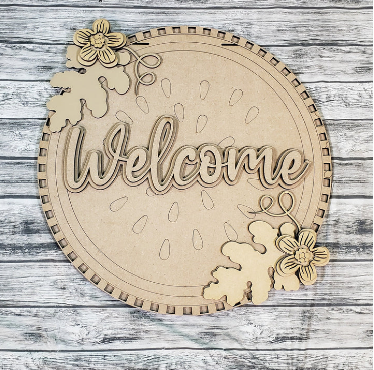 Unfinished DIY sign for crafters that you will receive.