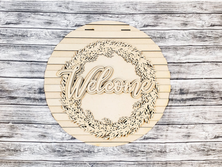 Unfinished DIY sign for crafters that you will receive.