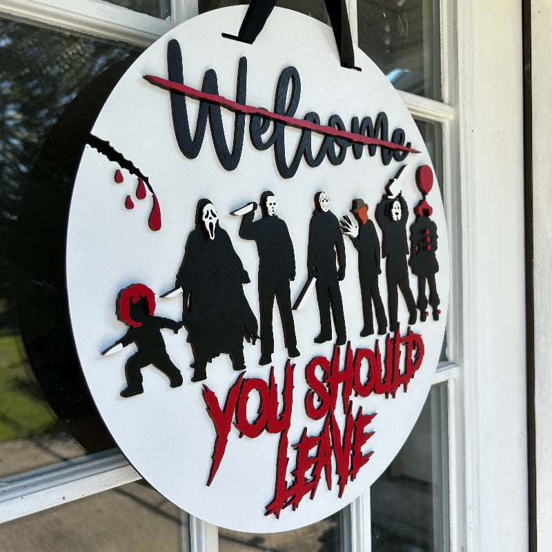 Showing the 3d layers of the finished sign.