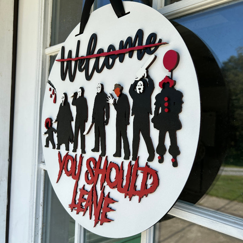 Showing the 3d layers of the finished sign.